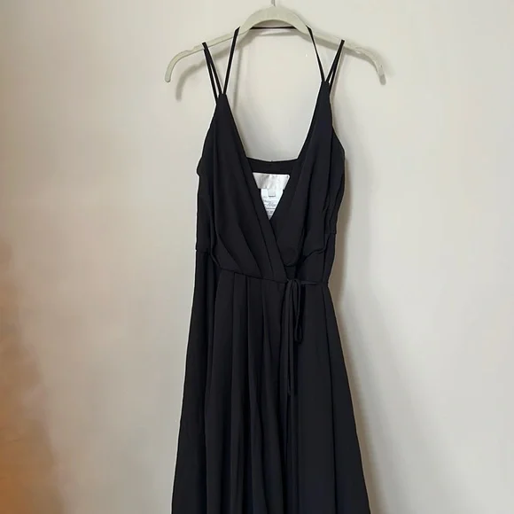 Dresses | Davids Bridal Long Black Bridesmaid Dress | Poshmark
